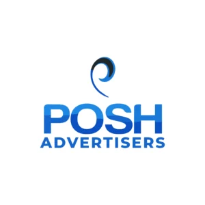 Posh Advertisers logo featured in client list of Adhil Noushad, best graphic designer in Kerala