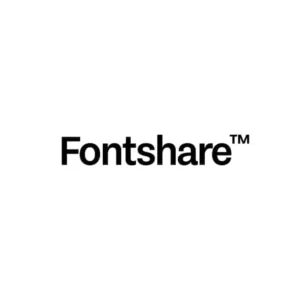 Fontshare logo – modern open-source font platform preferred by the best graphic designer in Kerala